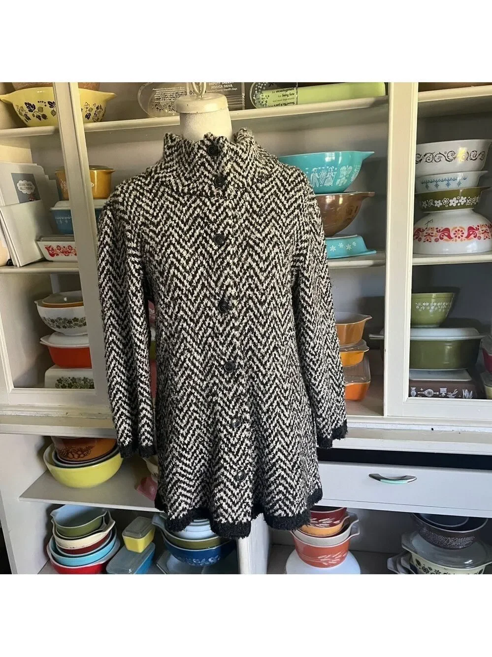 Skovhuus Italian Button-Up Sweater Jacket - Size Small